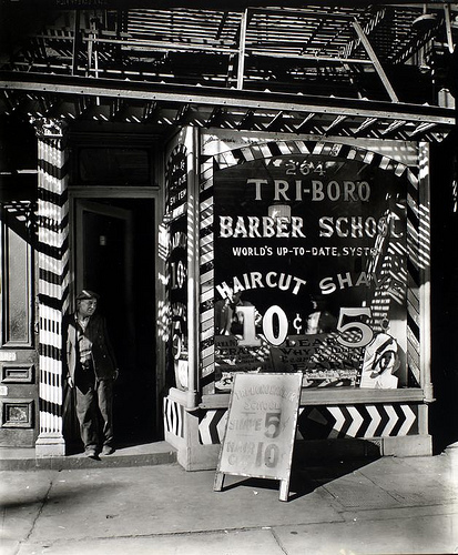 Photo of an old barbershop